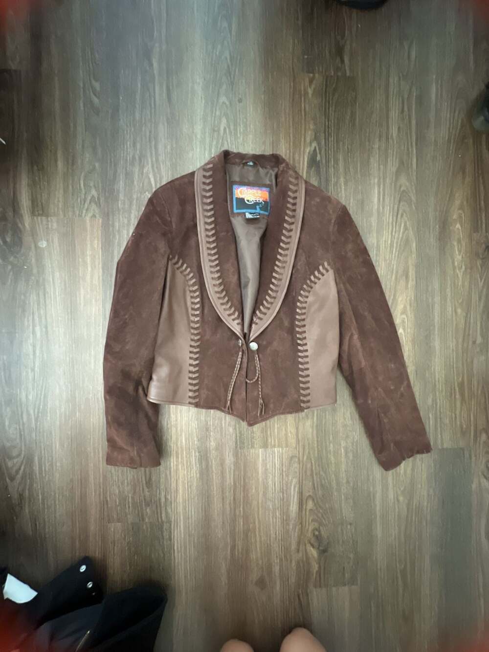 Cripple Creek Women's XL Brown Suede Leather Western Jacket